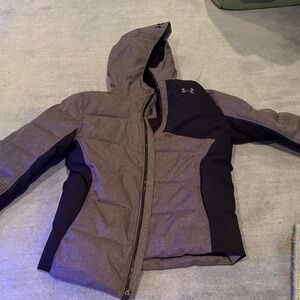 Under Armour Kids Gray and Black Puffer Jacket